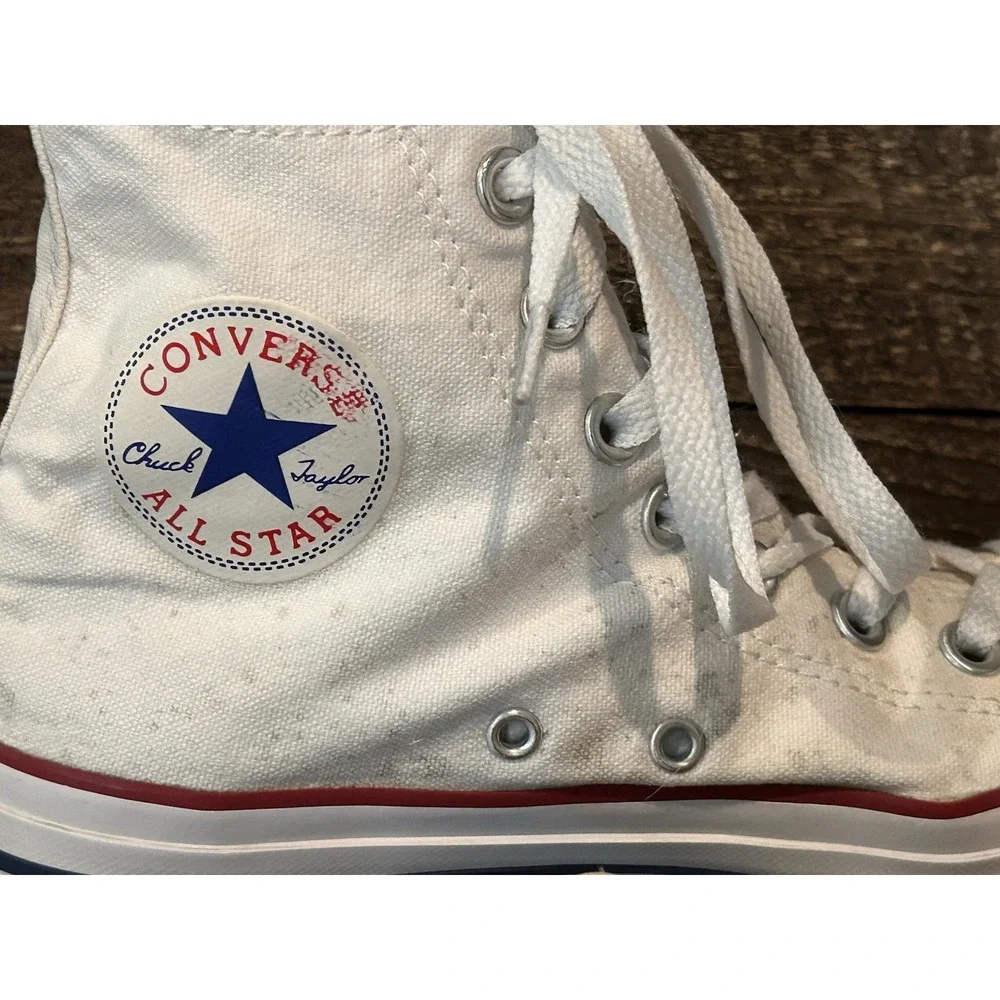 Converse Chuck Taylor All Star Hi Top Shoes Optical White Size M 6.5 W 8.5 M7650